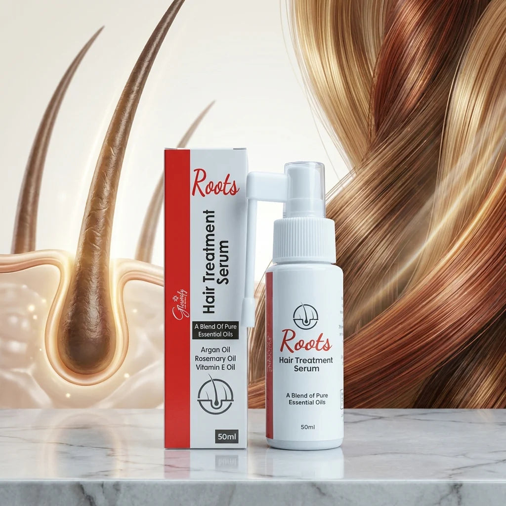 Stop hair fall today! Buy 100% original Glowrify Roots Hair Treatment Serum 50ml Infused with Rosemary & Argan Oil for fast hair growth.