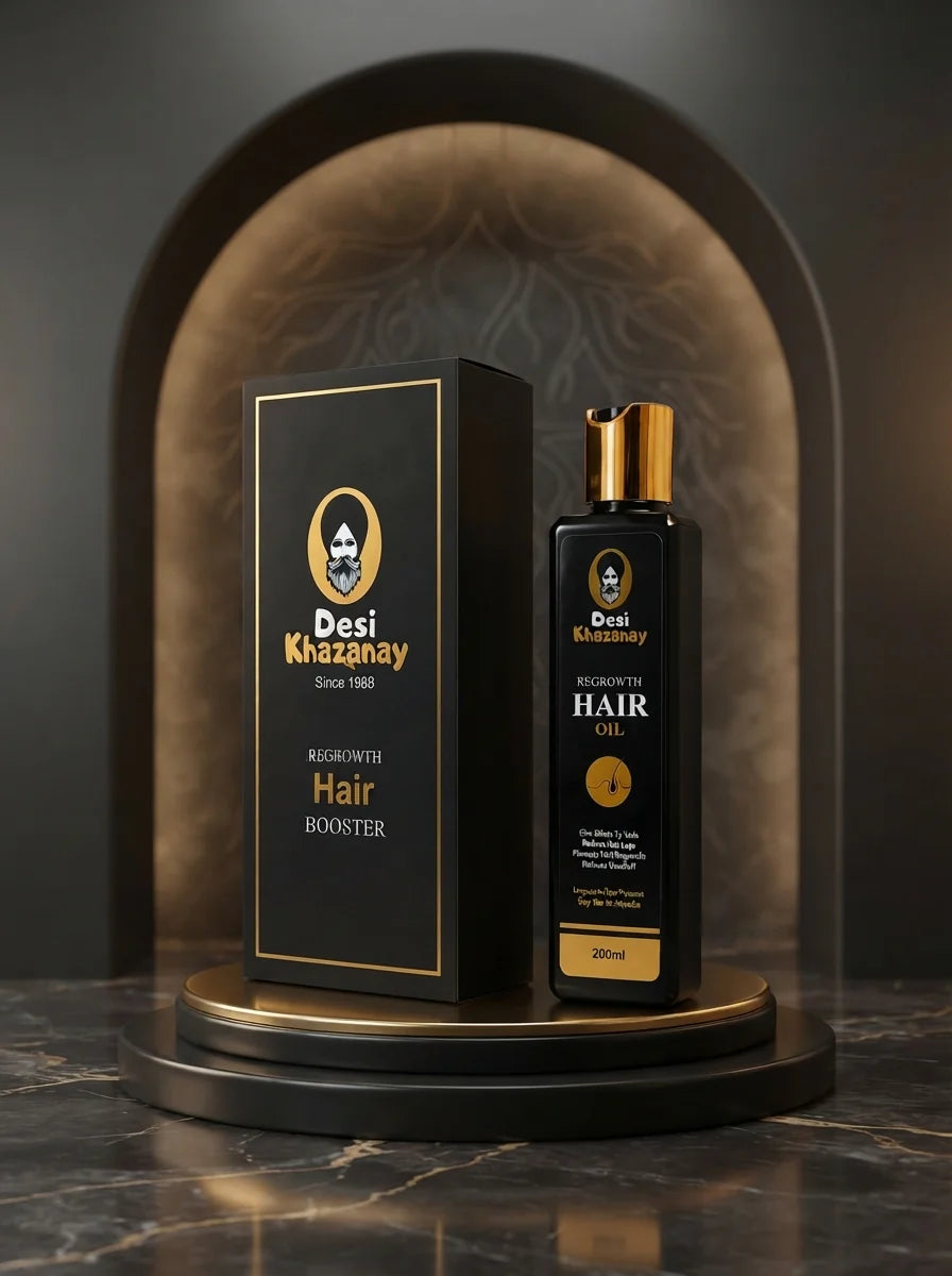 Best Hair Oil in Pakistan – Desi Khazanay Regrowth Hair Oil